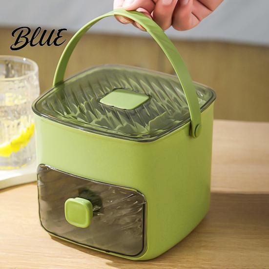 Efficient Ice Making System 48 Cube Maker with Easy Push Release Lid Bin Tray Built-in Storage Box for Whiskey Cocktails Coffee Beverages Freezer