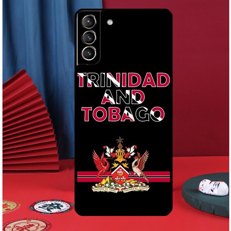 Trinidad und Tobago Flagge Handyhülle Für Samsung Galaxy S24 Ultra S9 S10 S20 S21 S22 Plus S23 FE S25 Ultra Rückseite