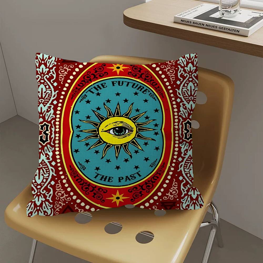 A-Abstract Eye Shapes Hand Moon Pillow Cover Sofa Cushion Cover Home Room Decoration Children Gift