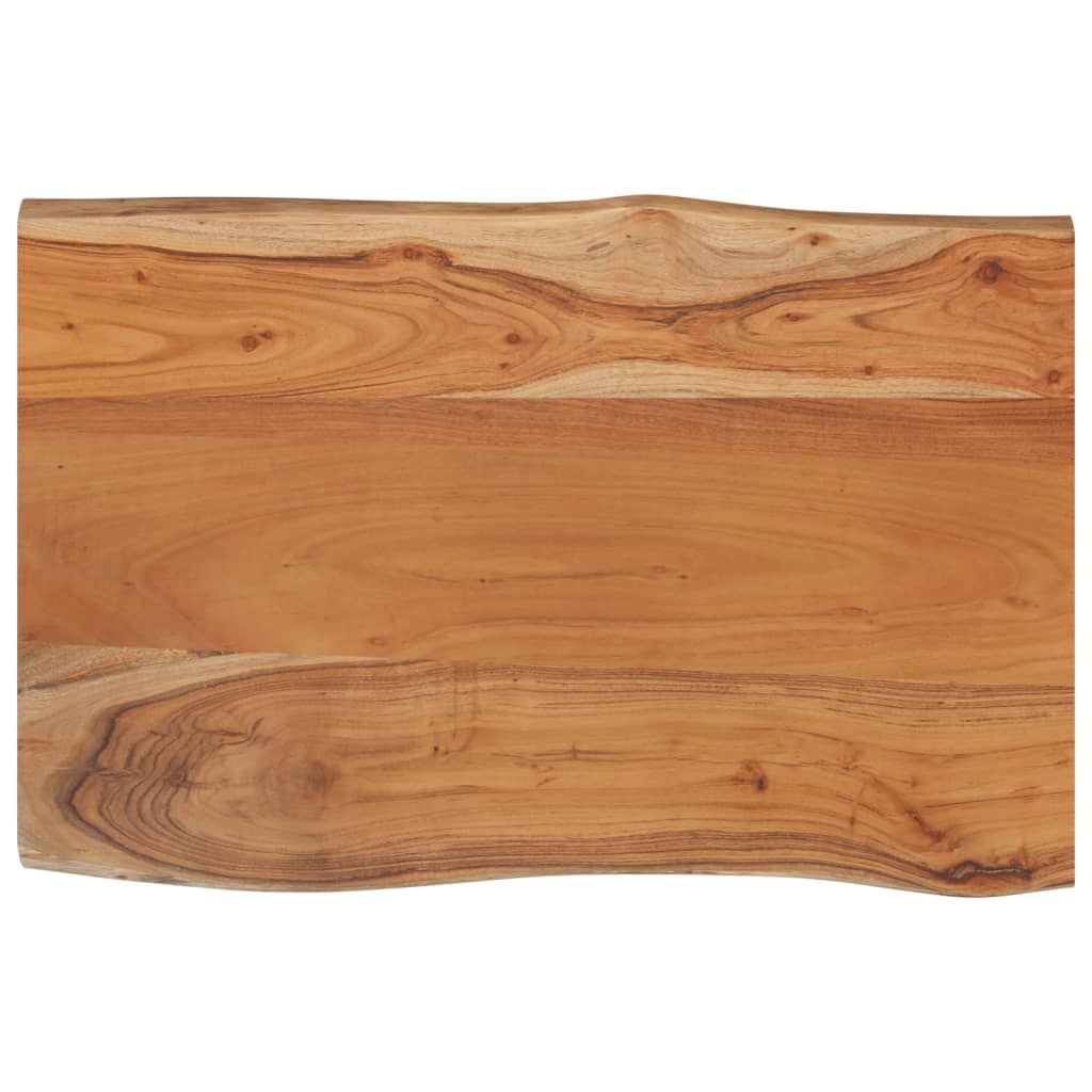 Table Top 60 x 40 x 2.5 cm Rectangular Solid Acacia Wood Live Edge