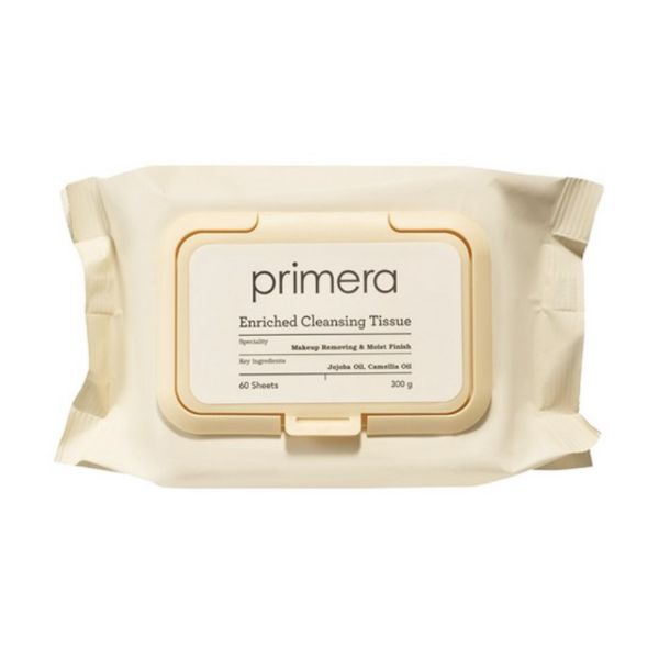 Primera Enriched Cleansing Tissue Gentle Makeup Remover & Facial Wipes 60 Sheets / 300g
