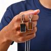 Trendy Men's Square Pendant Necklace,Casual  Stainless Steel Dogtag Necklace,Birthday Anniversary Gift