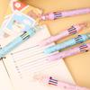 36Pcs with Box Kawaii Cartoon Crystal Bear 10 Color Ballpoint Pen Cute Multi Color Pen Gift Student School Stationery Oliday Gift Novelty Stationery T