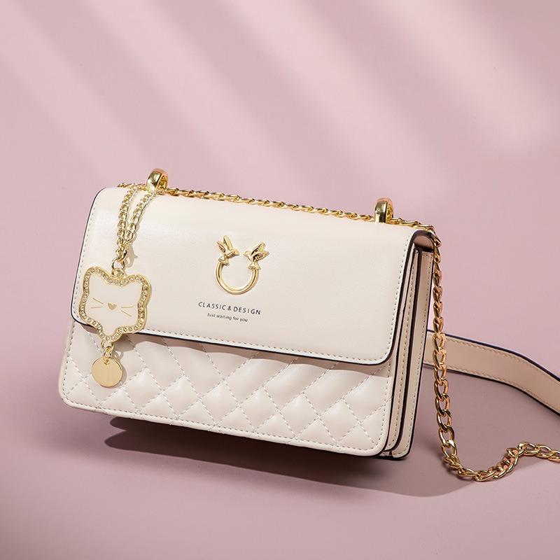 Genuine Leather Niche Design Bag Women 2025 New Fashion Underarm Small Square Bag High Quality Chain Shoulder Messenger Bag