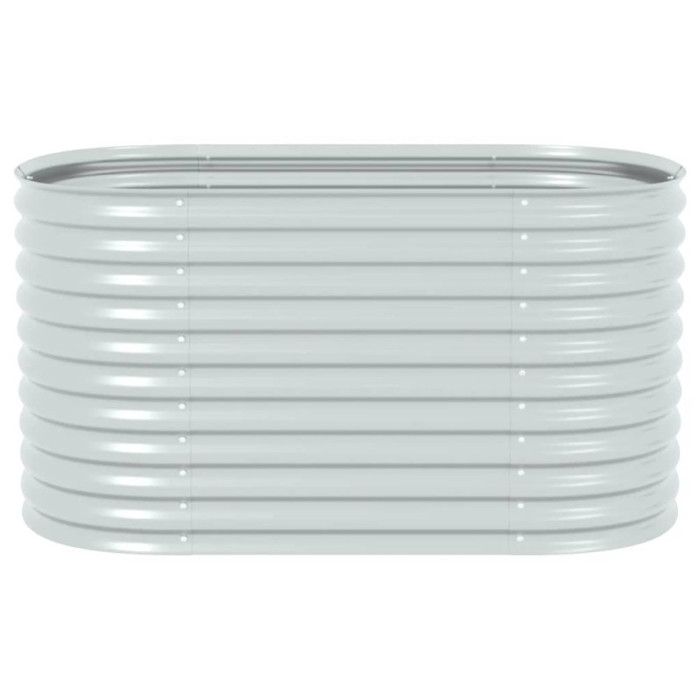 Jardinière - vidaXL - 160x80x81 cm - Acier galvanisé - Argenté - Rectangulaire