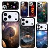 Capa Case for iPhone 17 Air 16 Pro Max 15 Plus 11 13 Mini 14 12 Back Phone Cover Sky Space Planet Moon Stars