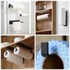Adhesive Paper Towel Holder - AIMOONSA - 26.5×7×22 Cm - Carbon Steel - White - Wall/Under-cabinet Mounting