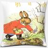 Cute Cartoon Rabbit Printing Series Pattern Pillowcase Square Pillowcase Home Office Decoration Pillowcase