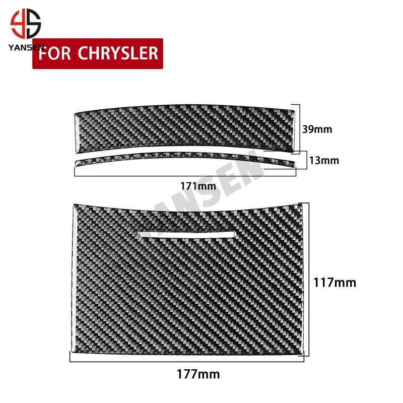 Carbon Fiber Front Gear Shift Panel Water Cup Holder Trim Sticker for Chrysler 300 300C for Dodge Charger 2005-2007 Accessories