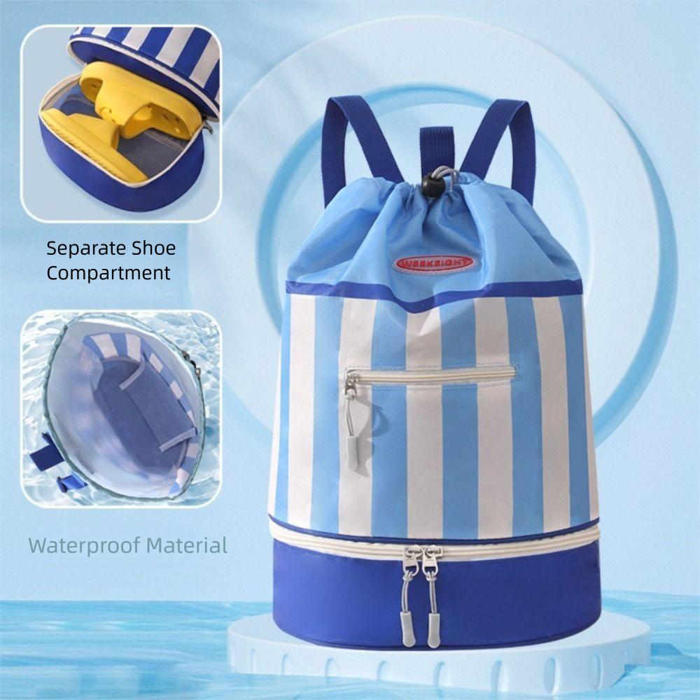 Dry/Wet Separation Children's Swimming Backpack Lightweight Toiletry Storage Bag Kids