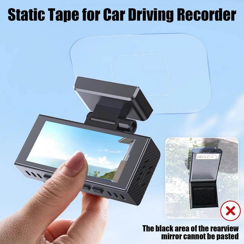 6pcs Static Stickers For Dashcam HUD Multifunctional Glass Adsorption Film For Car Windshields Sun Protection Decals