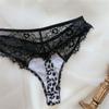 Set de sutien ultra-subțire franțuzesc, stil sexy din dantelă leopard, lenjerie de corp pentru femei, cupă triunghiulară fără sârmă, set confortabil de lenjerie și tanga