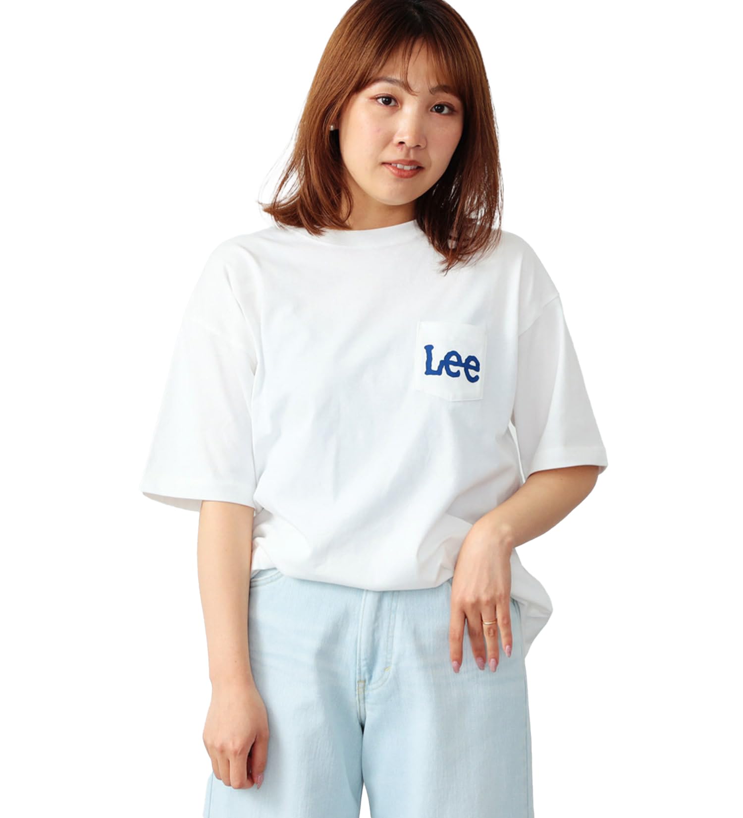 

Lee Pocket Logo Short Size S Men s T-Shirt, Sleeve, White,