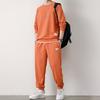 Waffle Sweater Suit Loose Casual Autumn and Winter Round Neck Men's Long-sleeved Trousers Youth Clothes
