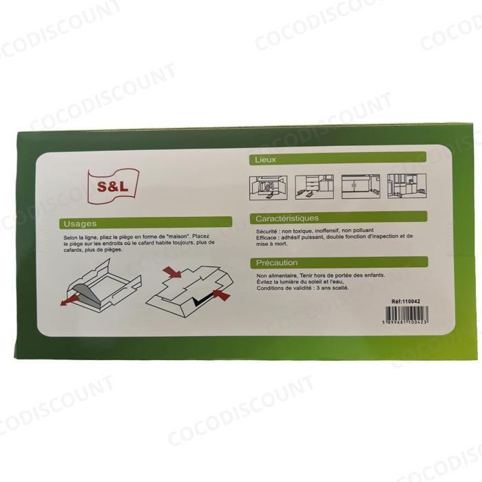 Cobye- Lote de 10 Trampa para cucarachas 10 PIEZAS Trampas para Insectos-para Jardín Casa Cocina Baño Oficina