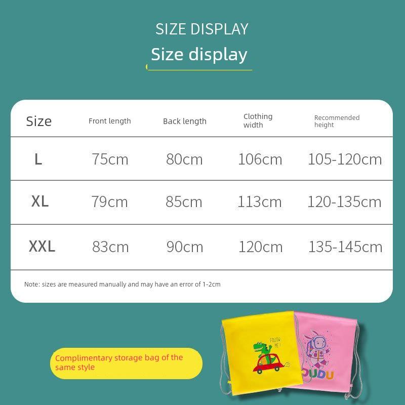 Little Dinosaur Cape-Style Children's Raincoat for Boys and Girls, Kindergarten and Elementary School Students, Baby Cartoon Cape Poncho Rain Gear