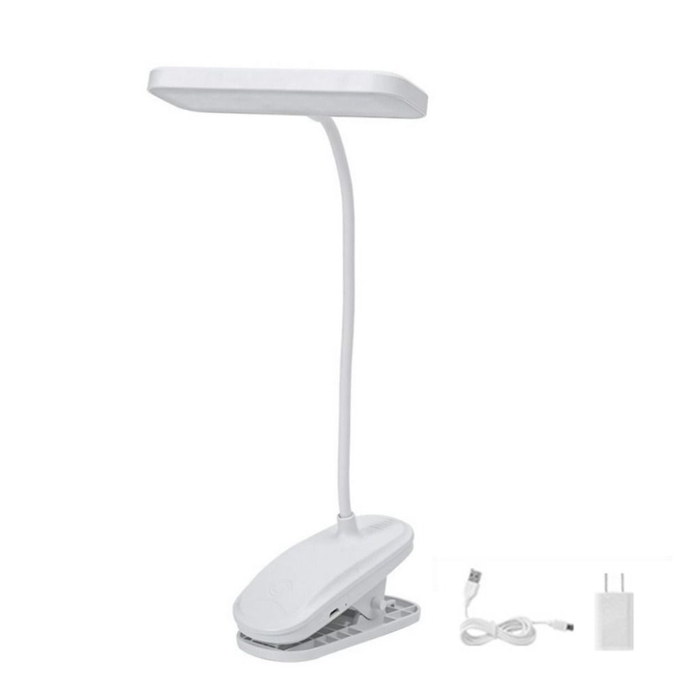 Rechargeable Bedside Office Bedroom With Clip Night Light LED Lamp Reading Light Table Lamp