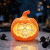 Halloween Party Supplies Pumpkin Light, LED Lighted Ghost Skull Lantern, Spooky Safe Flameless Candles Tabletop Decorative Lamp for Home Indoor