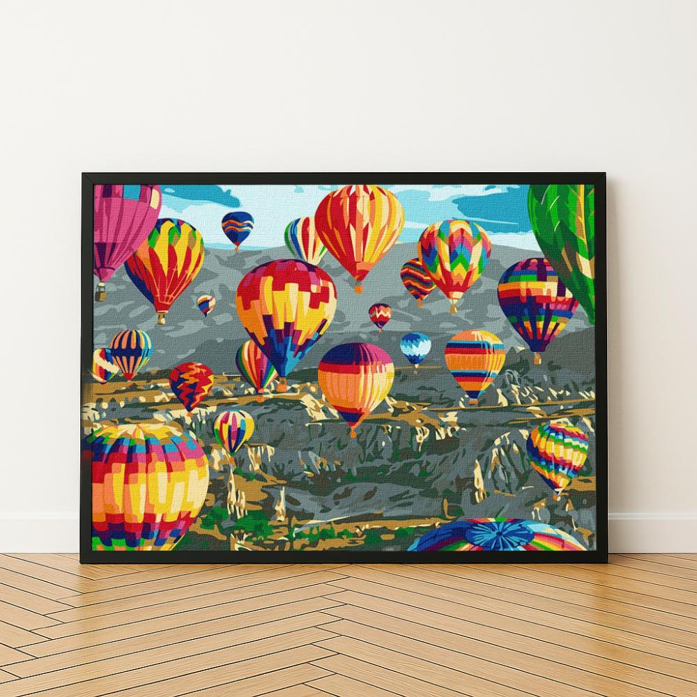 Malowanie Po Numerach Z Ramą Obrazy Do Malowania - Balonowe Niebo 50X40 Cm