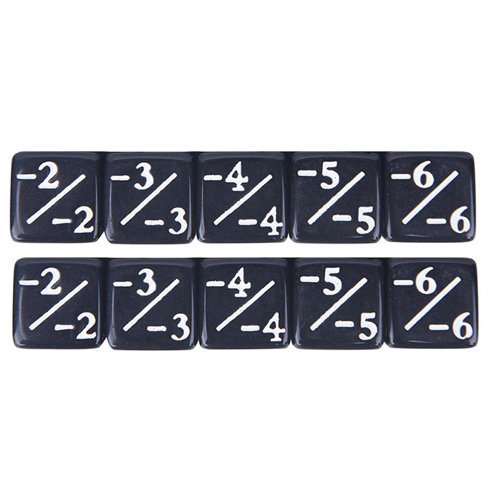 10Pcsset 16Mm D6 +1-1 Dice For Magic The Gathering Game Counting Math Teaching Counters
