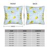 Lemon and Blue Pattern Pillow Case  Soft Pillow Cover For Sofa Car Home Decor Novelty Cushion Cover