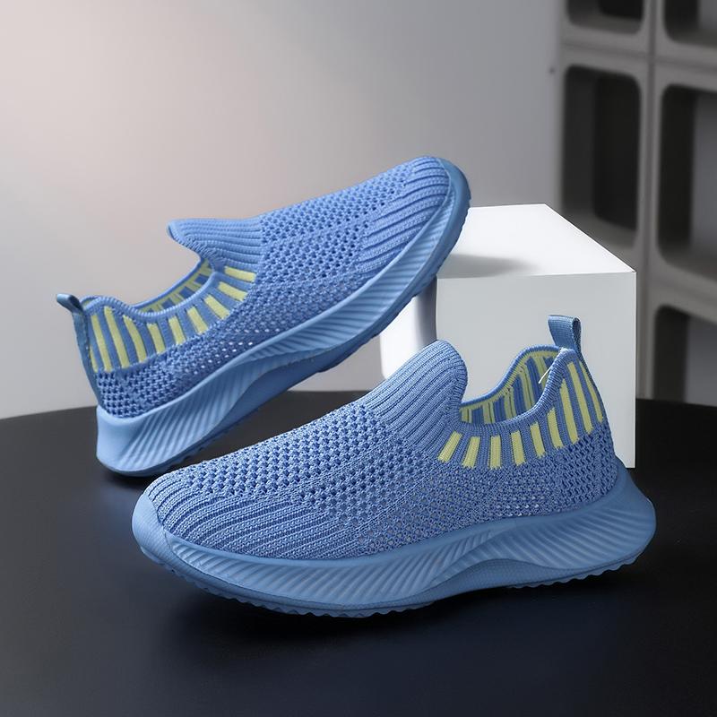 Scarpe Sportive Estive Traspiranti in Rete Slip-On per Bambini Scarpe da Corsa Casual Leggere Scarpe a Calzino alla Moda per Ragazzi e Ragazze Camminata all'Aperto