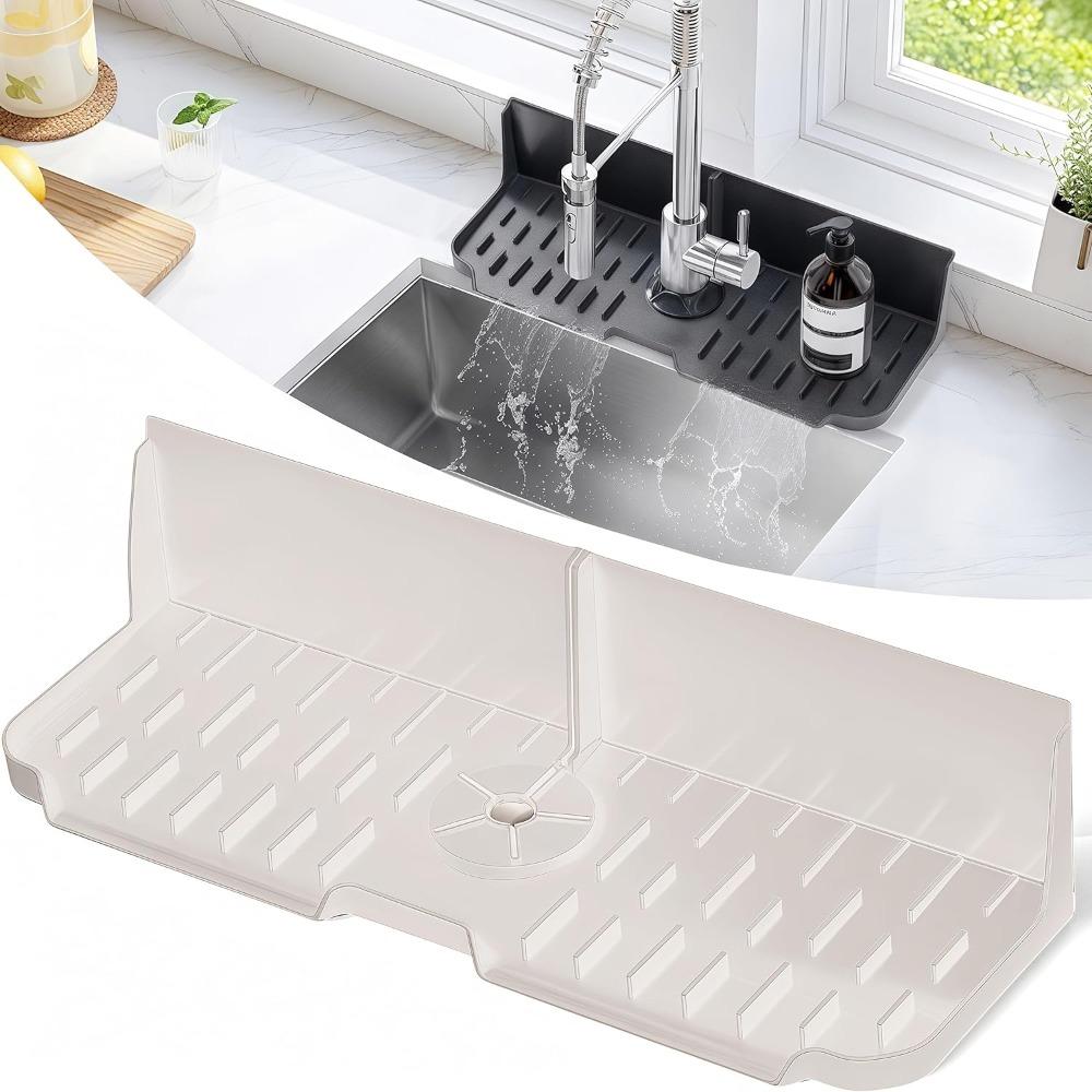 Silikon Wasserhahnmatte 5° Abschrägung Tropfenfänger Neu Spülbecken Spritzschutz Küche Badezimmer