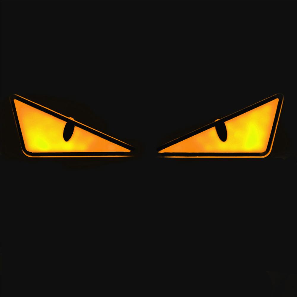 

2 шт. светодиодные фонари для мотоцикла Devil Eyes, фары Demon Eyes, линзы для мини-проектора мотоцикла, указатели поворота, декоративные огни для автомобиля A жёлтый
