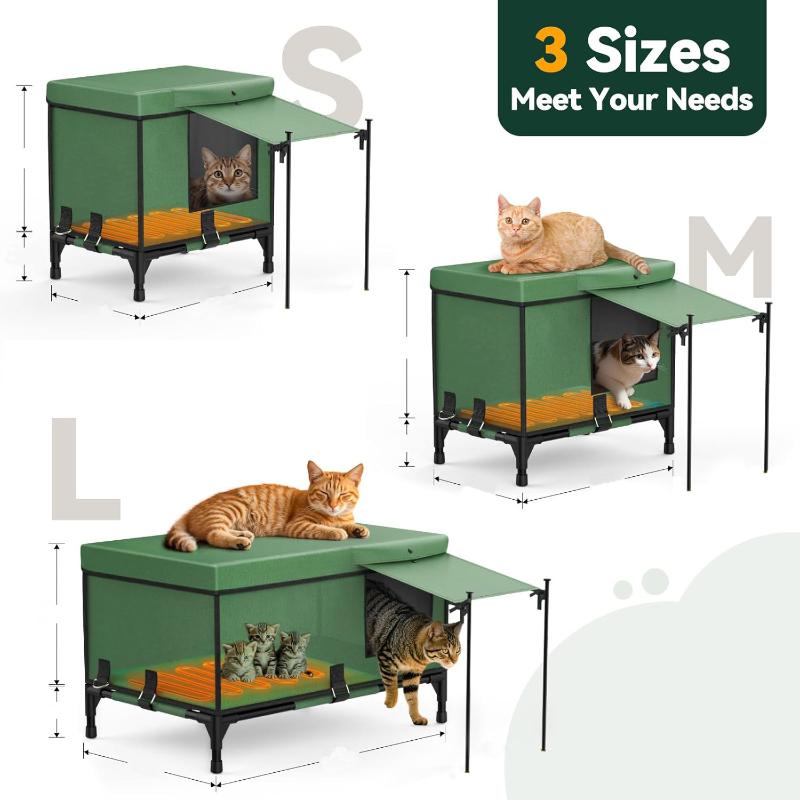 Large Space Cat Nest Warm Room Outdoor Heating Insulation Sunshade Cat Beds Foldable Pet Bed Waterproof Coldroof Pet Supplies
