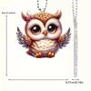 Acrylic Cartoon Playful Owl Pendant For Car Decoration And Cute Interior Accessories
