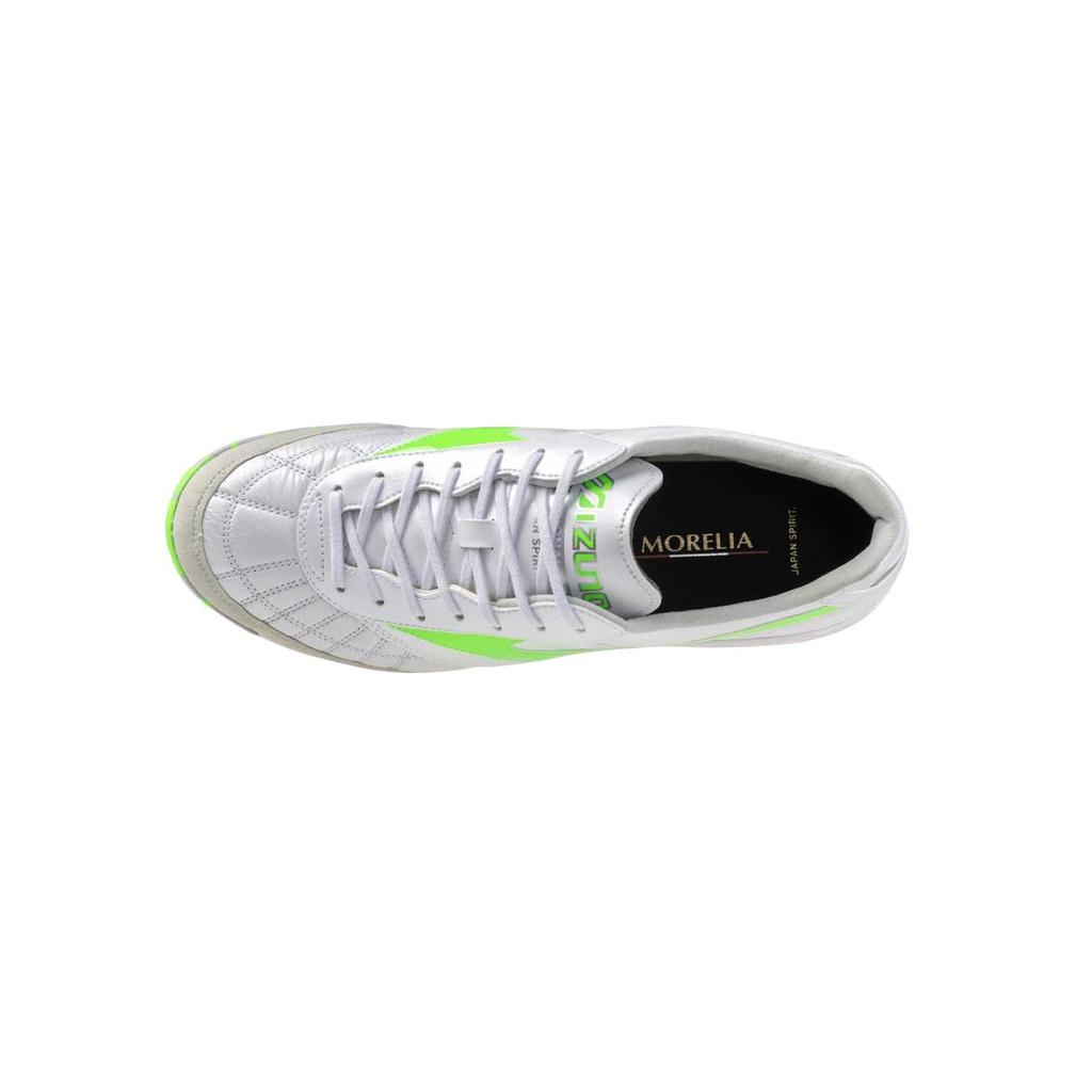 Mizuno Morelia Sala Japan Bequem TF (Gummistollen) Stoßdämpfende Fußballschuhe Unisex Fußballschuhe Silberweiß Q1GB251137