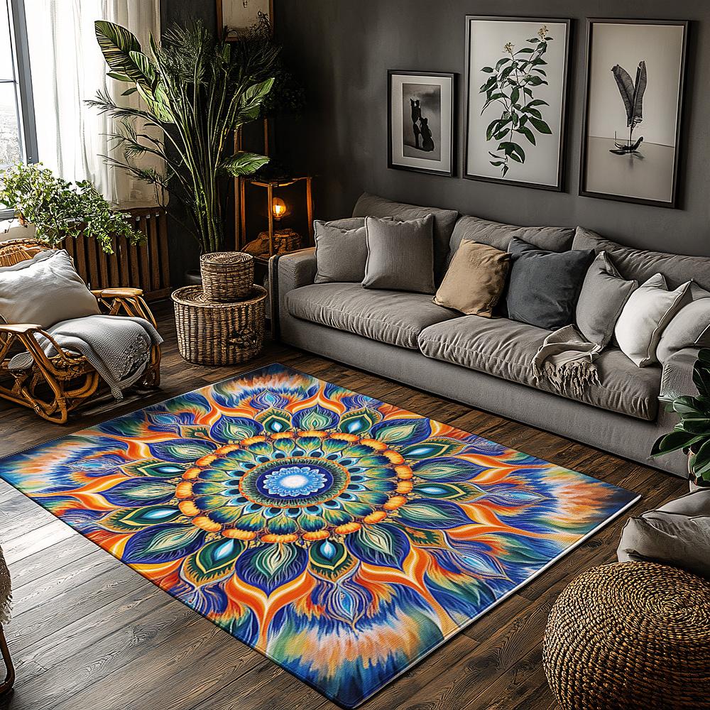 

Stylish Area Rugs Modern Abstract Non Slip Floor Mat Living Room Carpet Home Decor Bohemian Chic Indoor Outdoor Rug Gift 50cm x 80cm