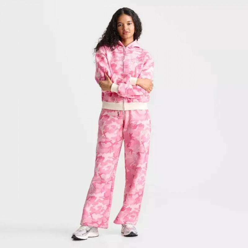 Womens 2-Piece Printed Sweatshirt Set Elegant Street Style Loose Fit Hooded Outfit Youth