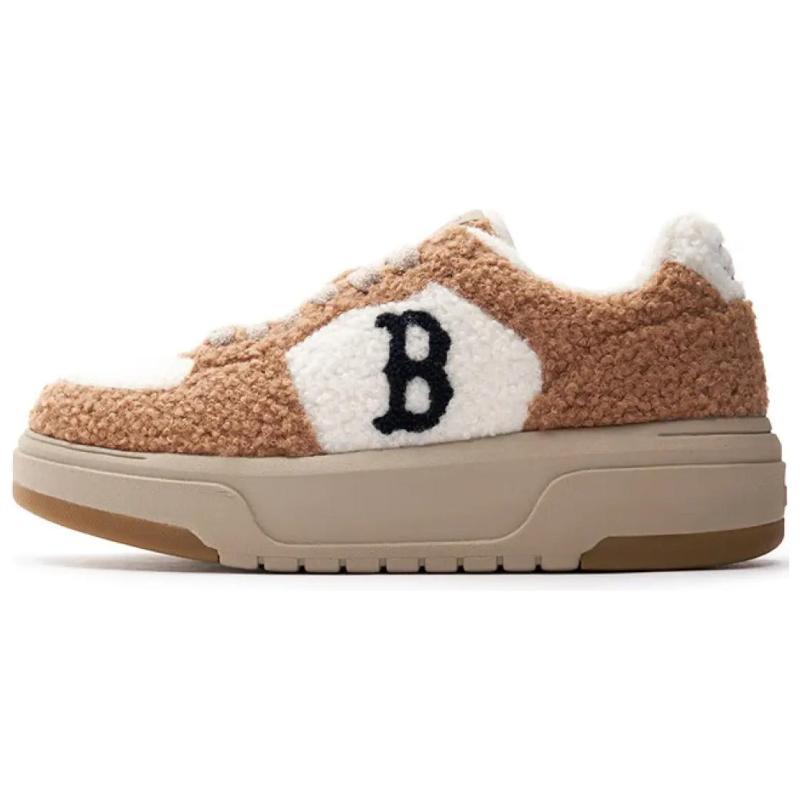 

MLB Chunky Liner Cushioning Slip Resistant Low top Casual Shoes Unisex White Brown Sneakers 3ASXCLF36-43CAS 36.5
