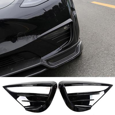 Kryt předního mlhového světla pro Tesla Model Y, spoiler mlhového světla, ochranný kryt, hadřík, zub, vítr, nůž, ABS dekorace