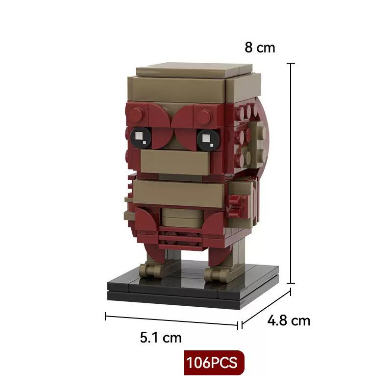 Brick Head Z Model Building Toy Desktop Creative Toy Ornament Building Blocks Set Educational Toy Boy'S Birthday Gift
