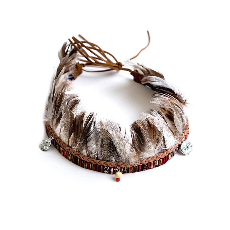 European and American Ethnic Style Top Hat Band Fedora Jazz Hat Feather Belt Strip Customize Hat Decoration