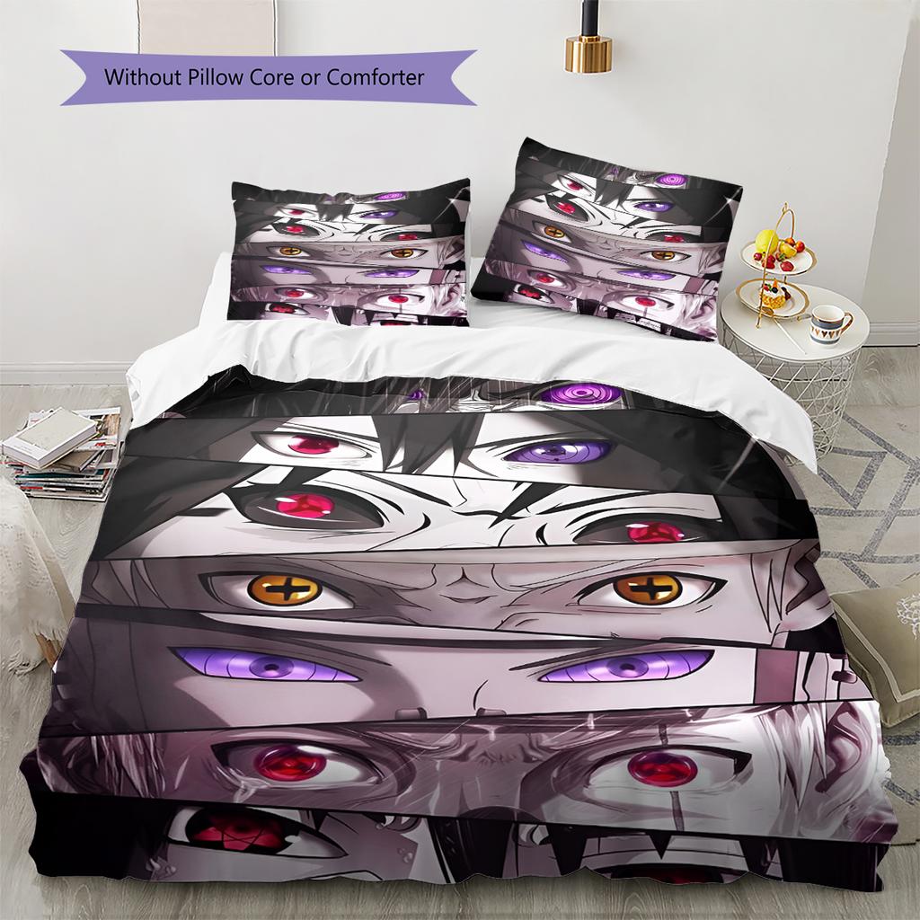 Cartoon Pattern Bedding Quilt Set Quilt Cover Pillowcase Home Decoration Birthday Gift (1 * duvet cover + 2 * pillowcase, without core)