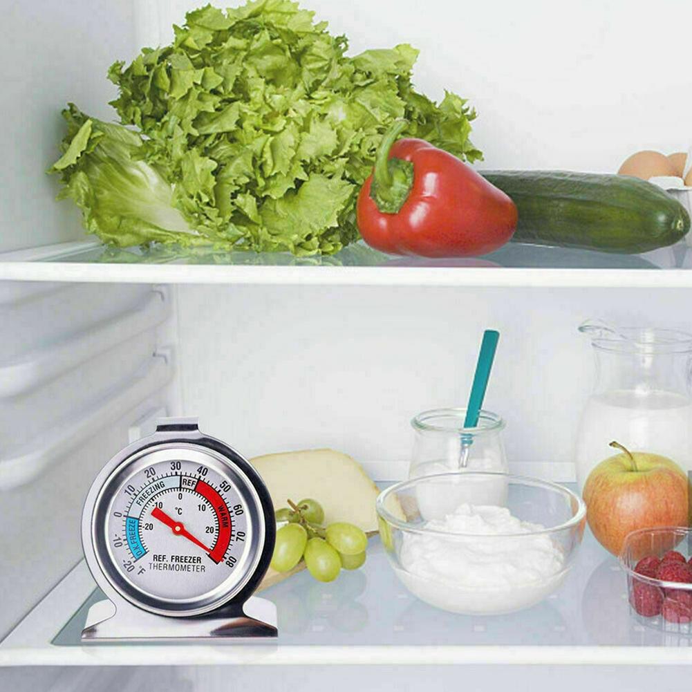 Stainless Steel Fridge Dial Thermometer High Accuracy No Batteries