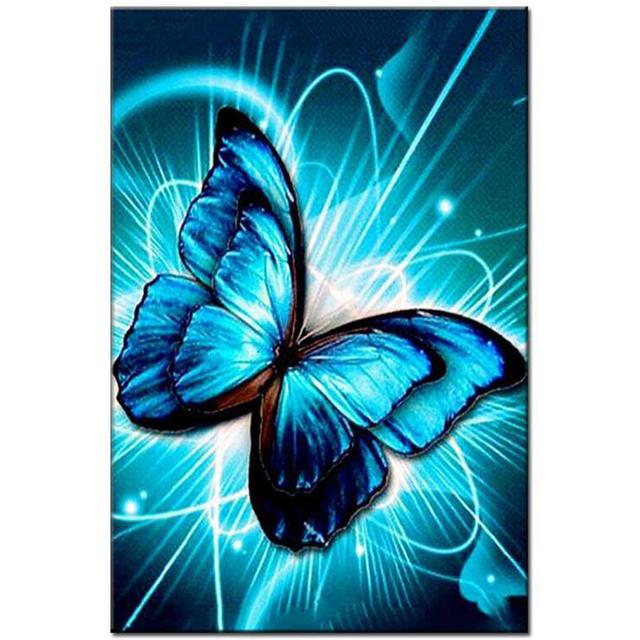 5D DIY Diamond Painting Kit Colorful Butterflies Flying Diamond Embroidery Rhinestones Decorations for Home