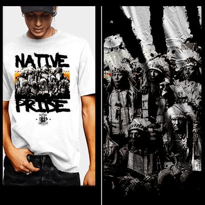 T-shirt Amérindien Indien d'Amérique Chefs Guerriers Indigènes avec Coiffe