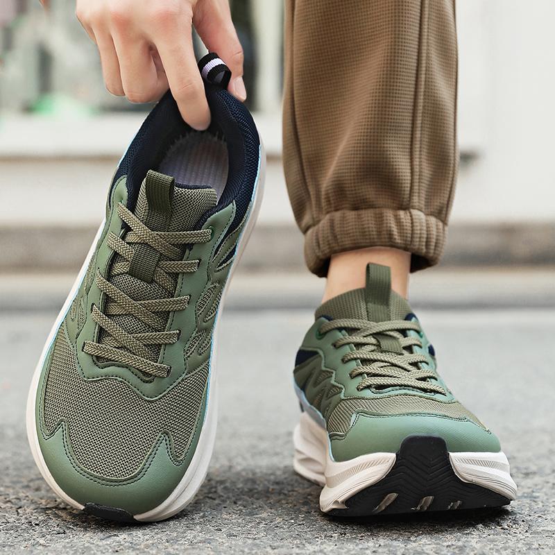 Men'S Summer New Wide Toe Casual Shoes Lightweight And Breathable Mesh Thick Soled Sports Shoes Suitable For Travel 36-46