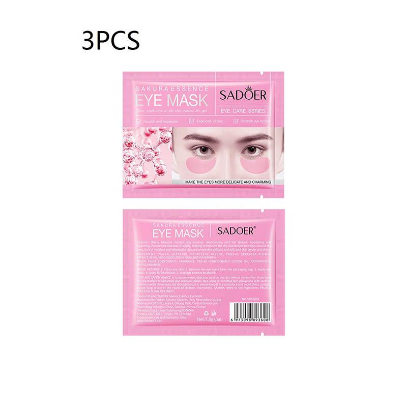 Cherry Blossom Extract Eye Mask Anti-Wrinkle Eye Patches Fade Fine Line Remove Dark Circle Bag Anti-Puffiness Moisturizing Brighten Skin Care