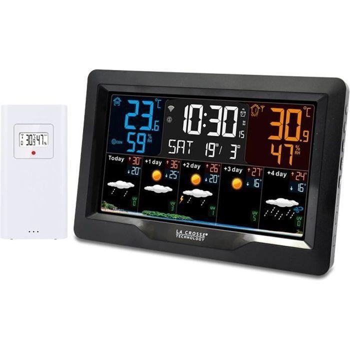 Station météo - la crosse technology - sw403-bla - wifi - écran coloré - prévisions 4 jours
