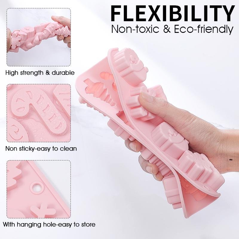 FAIS DU Christmas Chocolate Candy Pudding Jelly Mold DIY Silicone Baking Pan Epoxy Cake Mold Wax bottle sugar Mold