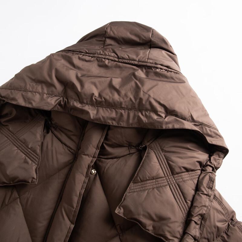 Elva's Island Women's Hooded Mid-Length Down Jacket