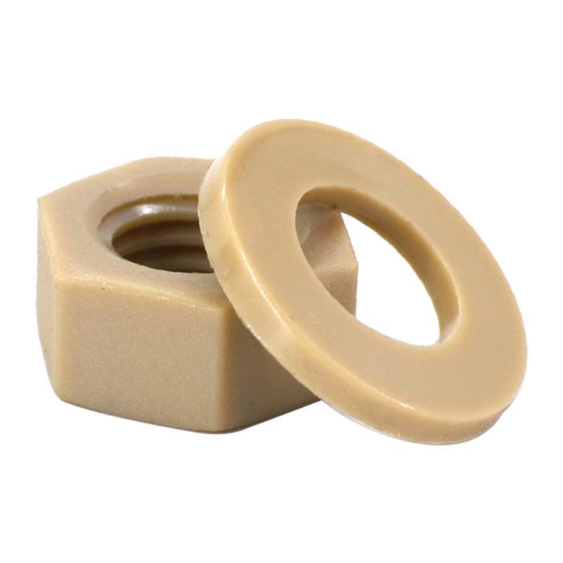 PEEK Flat Washer M2-M20 High Temp & Corrosion Resistant Plastic Hex Nut