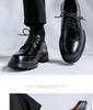 2025 Men's Korean Style Formal Brogue Leather Shoes - British Style Wedding & Business Casual Shoes, Size 45