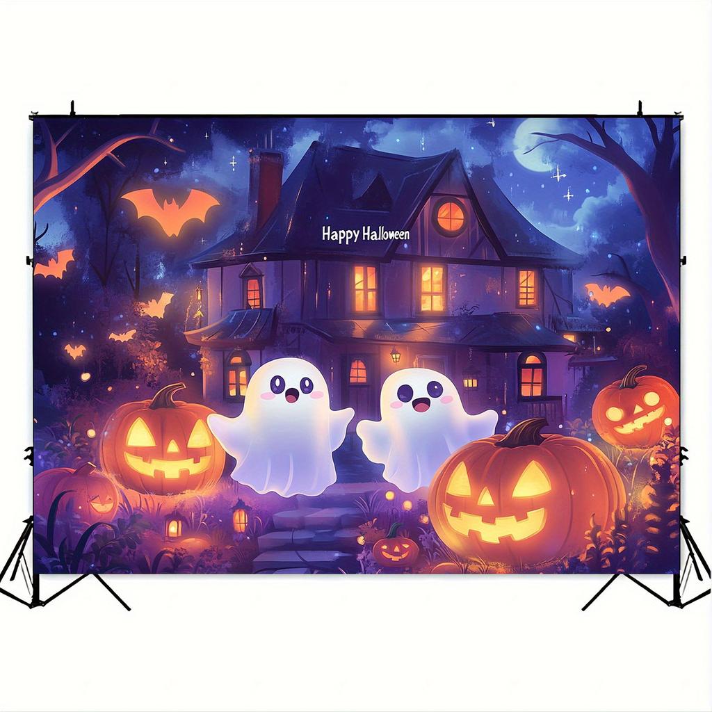 Mysterious Pumpkin Night - Breaking Holiday Traditions Unique Halloween Party Photography and Video Background Cloth