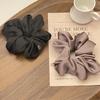 Satin Silk Hårscrunchies Svarta Hårband för Flickor och Kvinnor Scrunchie Enfärgad Håraccessoarer Scrunch Hårklämmor Ny
